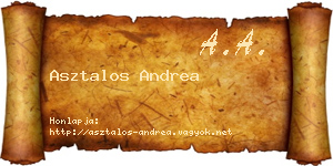 Asztalos Andrea névjegykártya